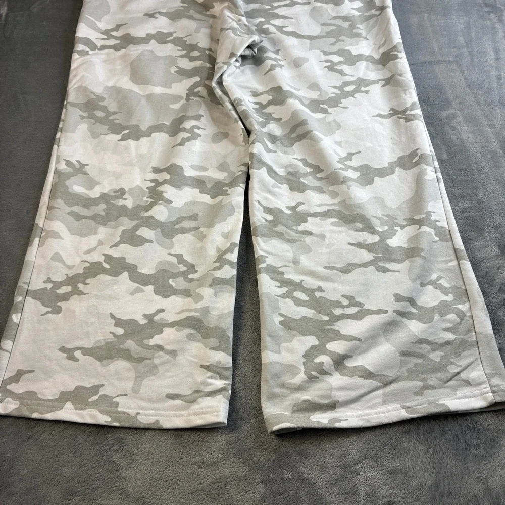 Avia Womens XXL Grey Camo Fashion Sweatpants Wide Leg Drawstring AV13100056586P‎